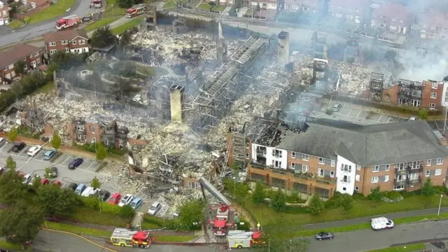 Fire damaged retirement home