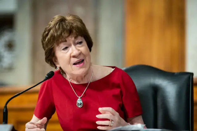 Maine Senator Susan Collins speaks during a Senate Health, Education, Labor and Pensions Committee hearing on June 30, 2020 in Washington, DC