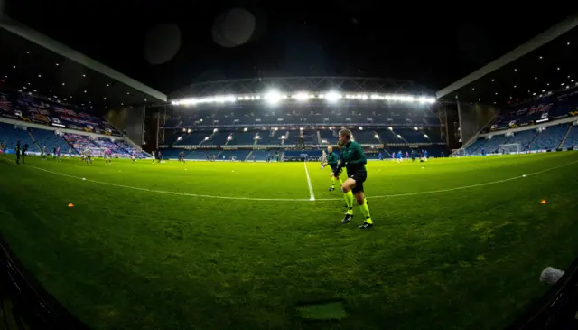 Ibrox in the rain