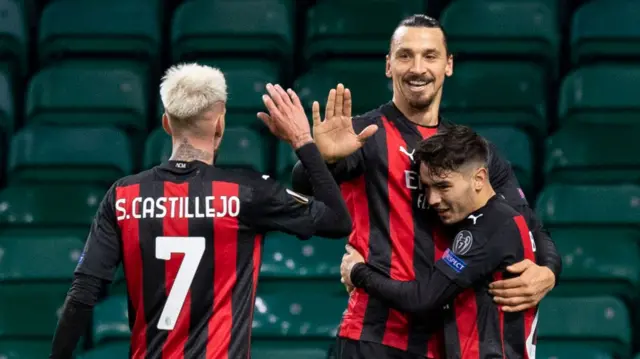 AC Milan were 3-1 winners at Celtic Park