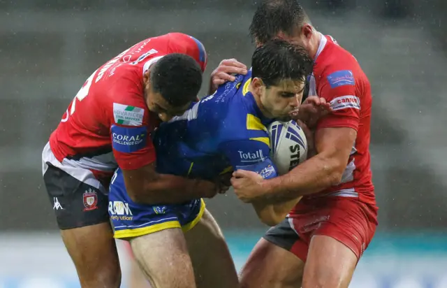 Warrington Wolves' Jake Mamo in action