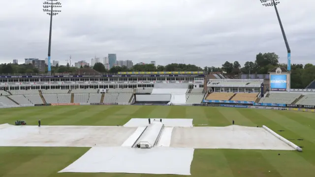 Edgbaston with grey skies