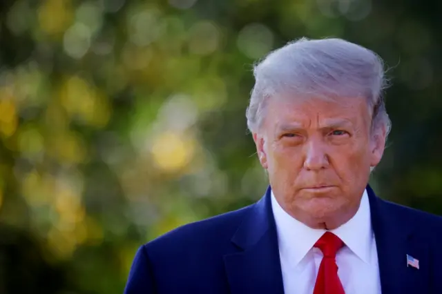 President Donald Trump on the South Lawn at the White House on September 30, 2020.