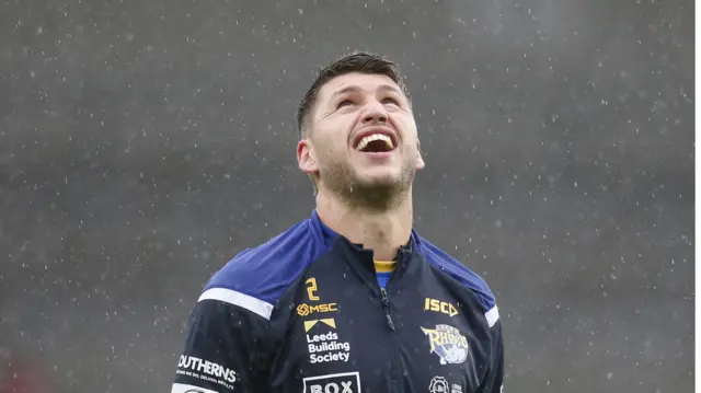 Leeds Rhinos' Tom Briscoe during the warm up