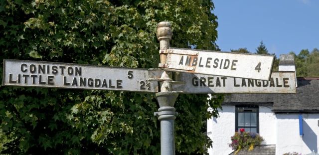 Lake district sign posts