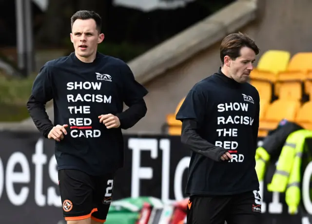 Dundee United's Lawrence Shankland and Marc McNulty