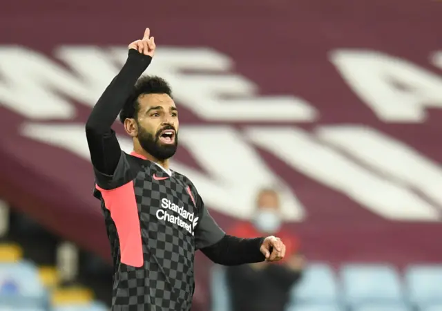 Mo Salah celebrates