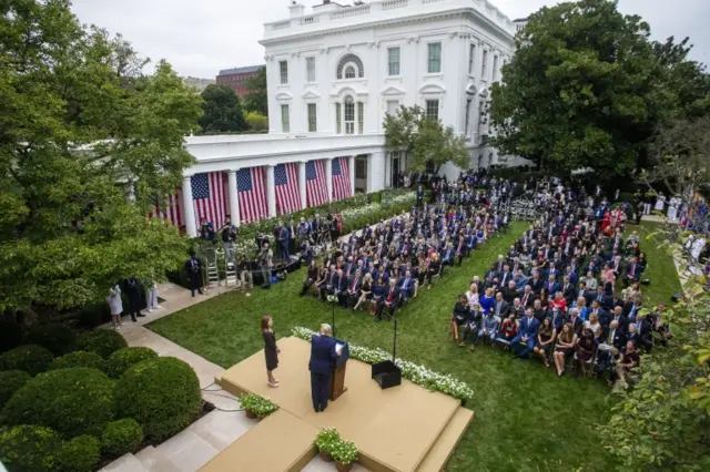 Rose Garden event at the White House