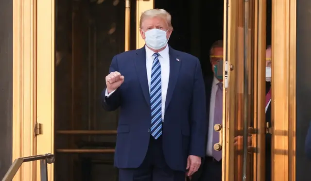 Donald Trump leaves hospital