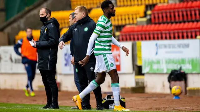 Odsonne Edouard and Neil Lennon