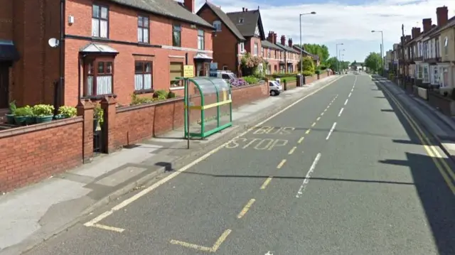 Bus stop in Moxley