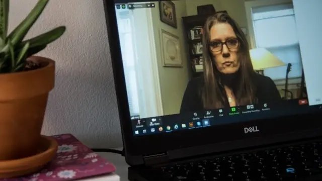 Mary Trump on a video call in August 2020