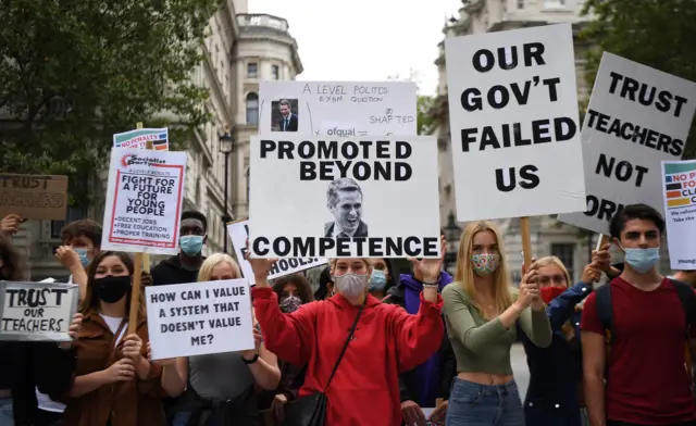 A-level student protest