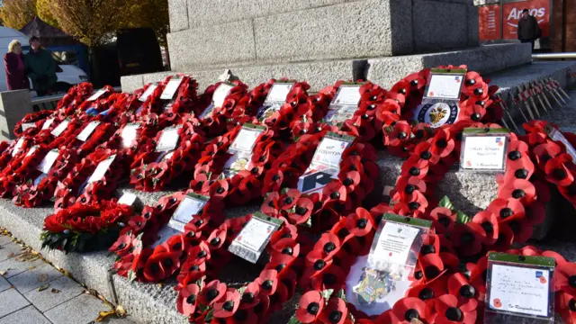 Wreaths in Oldbury in 2019