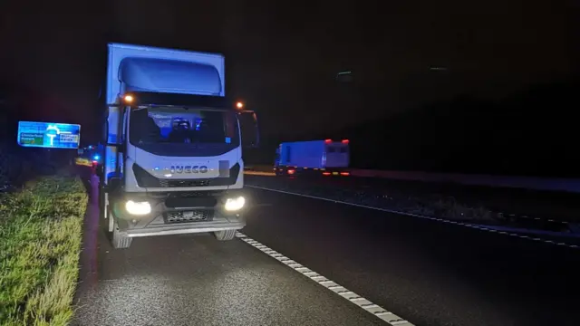 Stolen lorry stopped by Derbyshire Roads Policing Unit