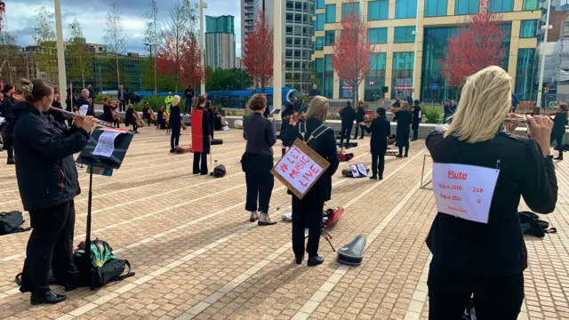 Musicians in Birmingham today