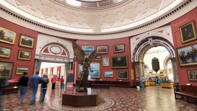 Inside the museum and art gallery