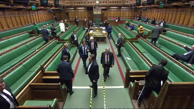 MPs leaving the Commons