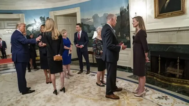 Guests at the White House event mingled indoors and outside