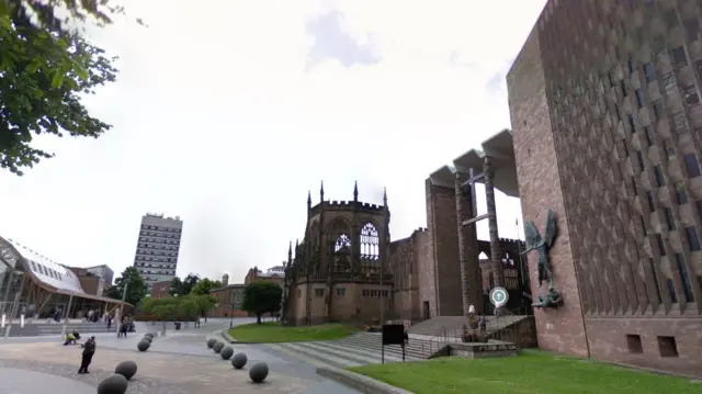 Area around Coventry Cathedral