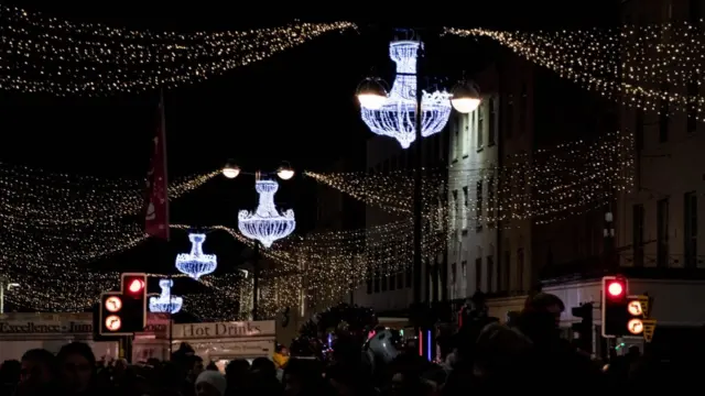 Christmas lights last year in Leamington