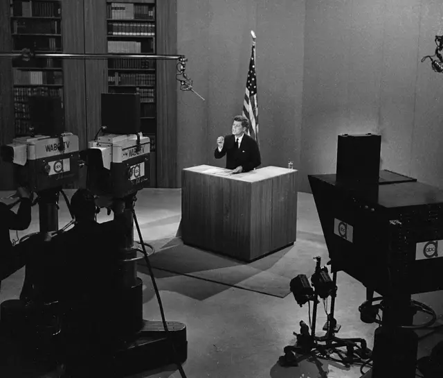 Kennedy during the remote third debate