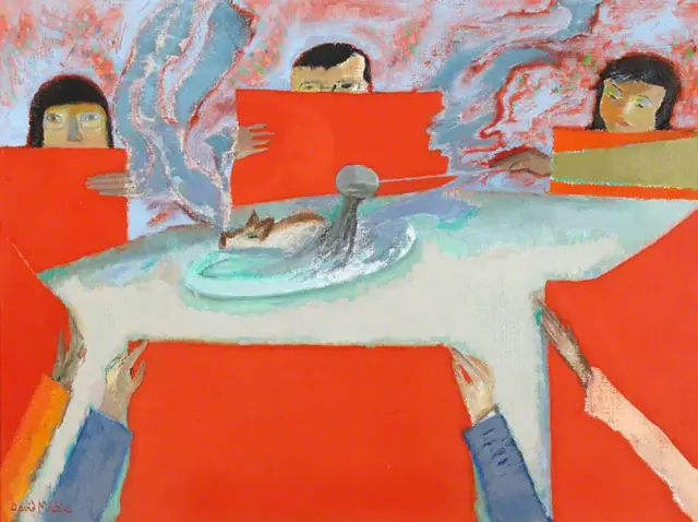At a Hong Kong Dinner Party, David Alan Redpath Michie (1928–2015)
