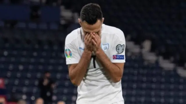 Israel's Eran Zahavi is left dejected