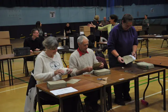 Postal votes being opened