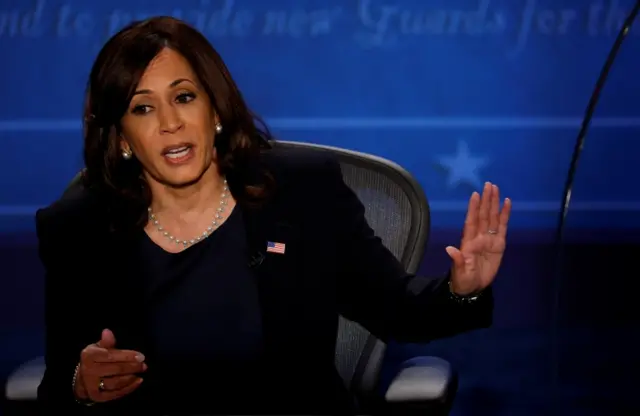 Democratic vice presidential nominee Senator Kamala Harris