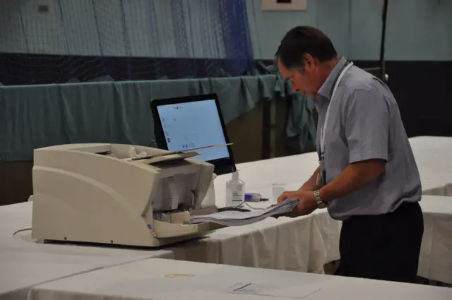 Counting machine in use for first time