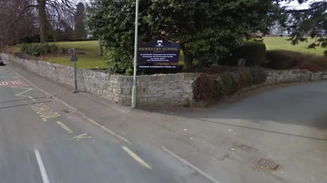 Oswestry School sign