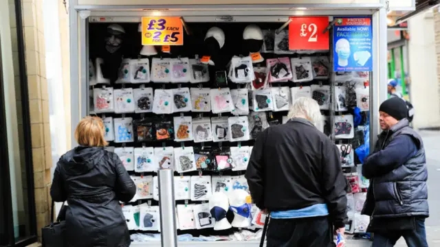 Nottingham stall selling masks