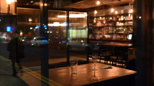 An empty restaurant in Manchester