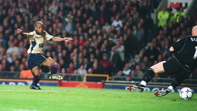 Sylvain Wiltord scored against Manchester United