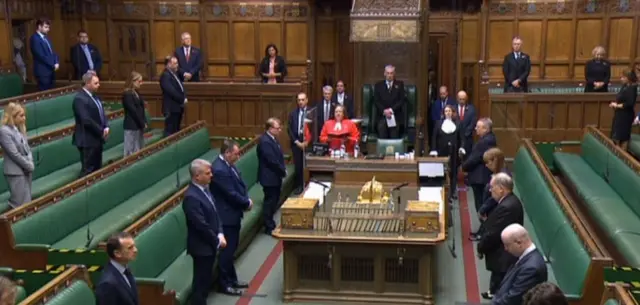 MPs observed the two-minutes silence in the Commons chamber