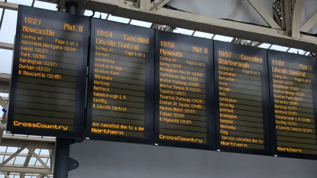 A train board