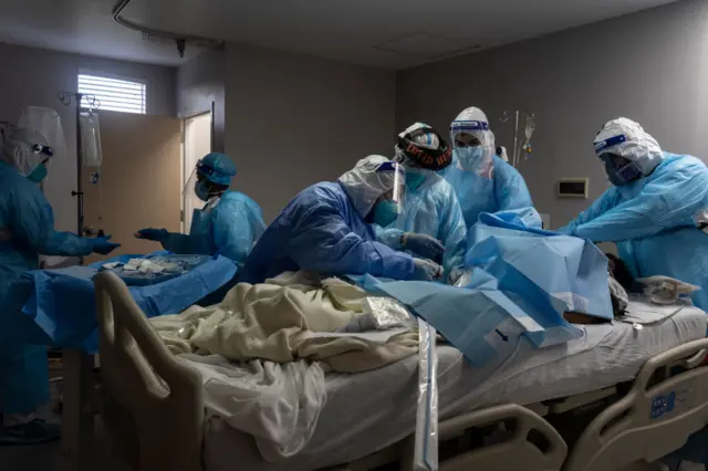 hospital workers in Houston