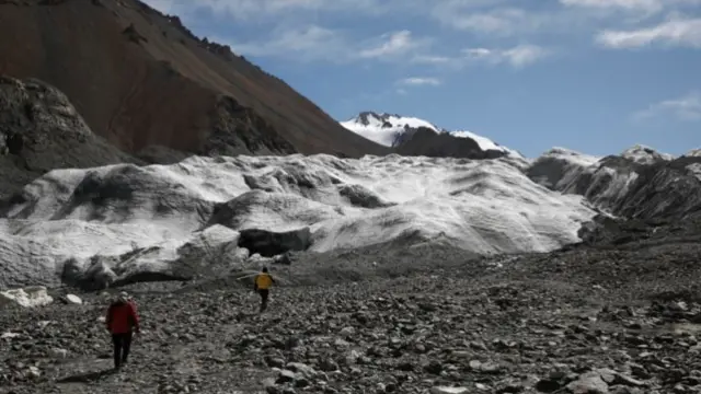 glacier in Qilian mountains, China