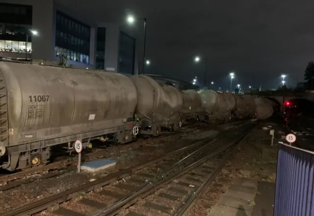 Freight train off rails near Sheffield