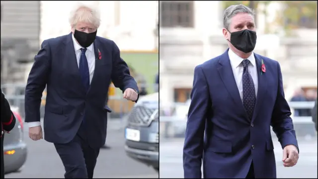 PM and Starmer arriving at Westminster Abbey