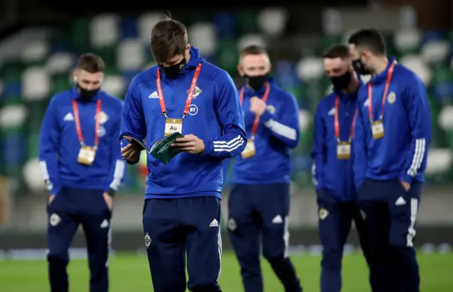 Northern Ireland players ahead of the big game