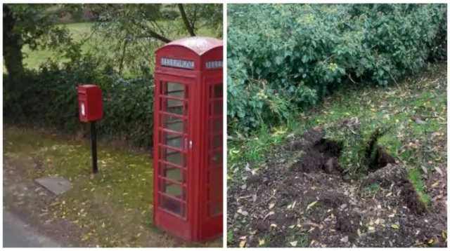 Before and after postbox thefts