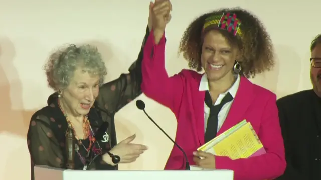 Booker Prize shared by Atwood and Evaristo