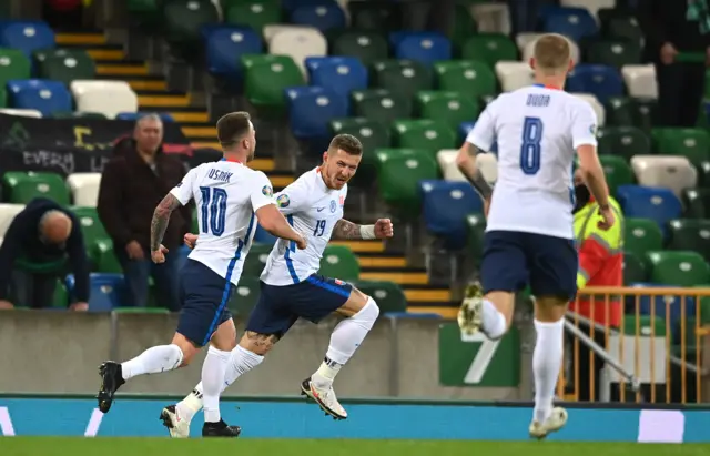 Slovakia celebrate goal