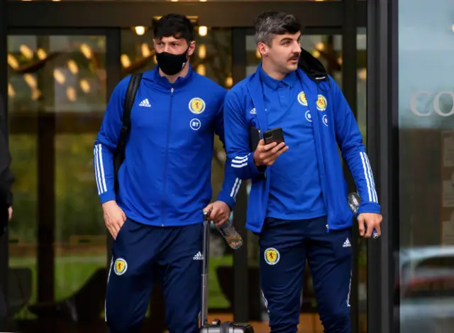 Scotland's Scott McKenna and Calum Paterson