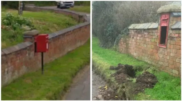 Before and after postbox thefts