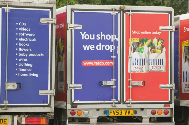 Tesco delivery vans