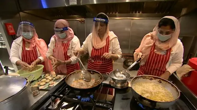 Diwali meals being cooked