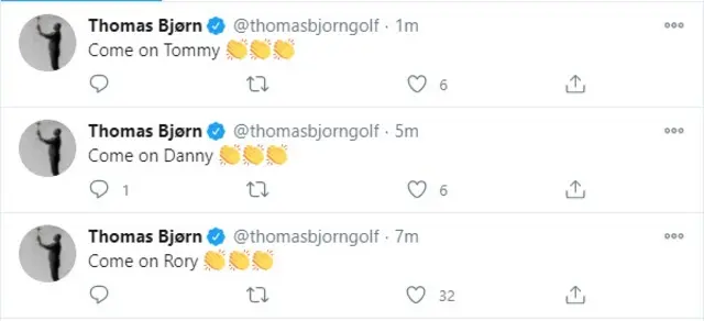 Thomas Bjorn's twitter account
